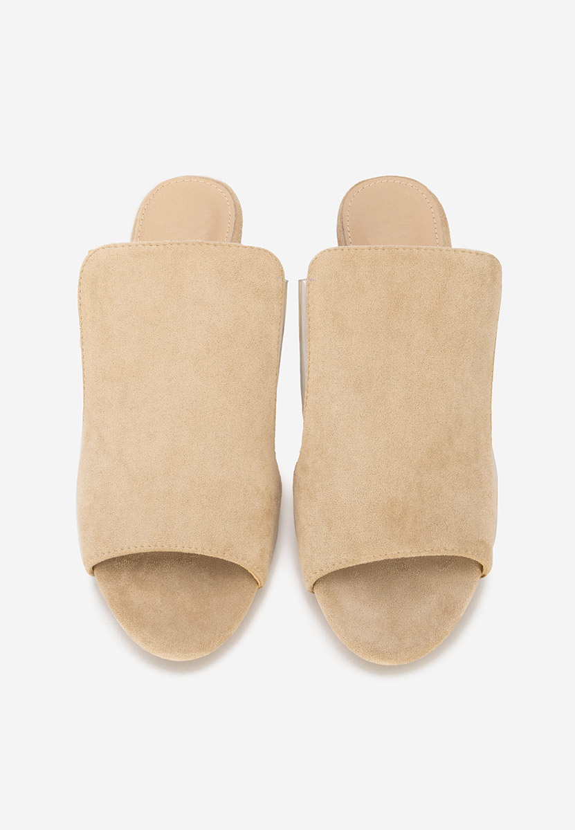 Papuče na petu Floriana bež