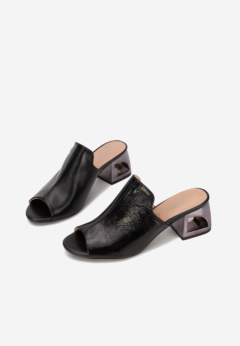 Papuče na petu Floriana V2 crno