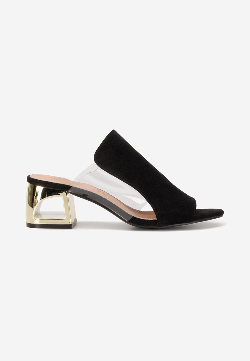 Papuče na petu Floriana crno