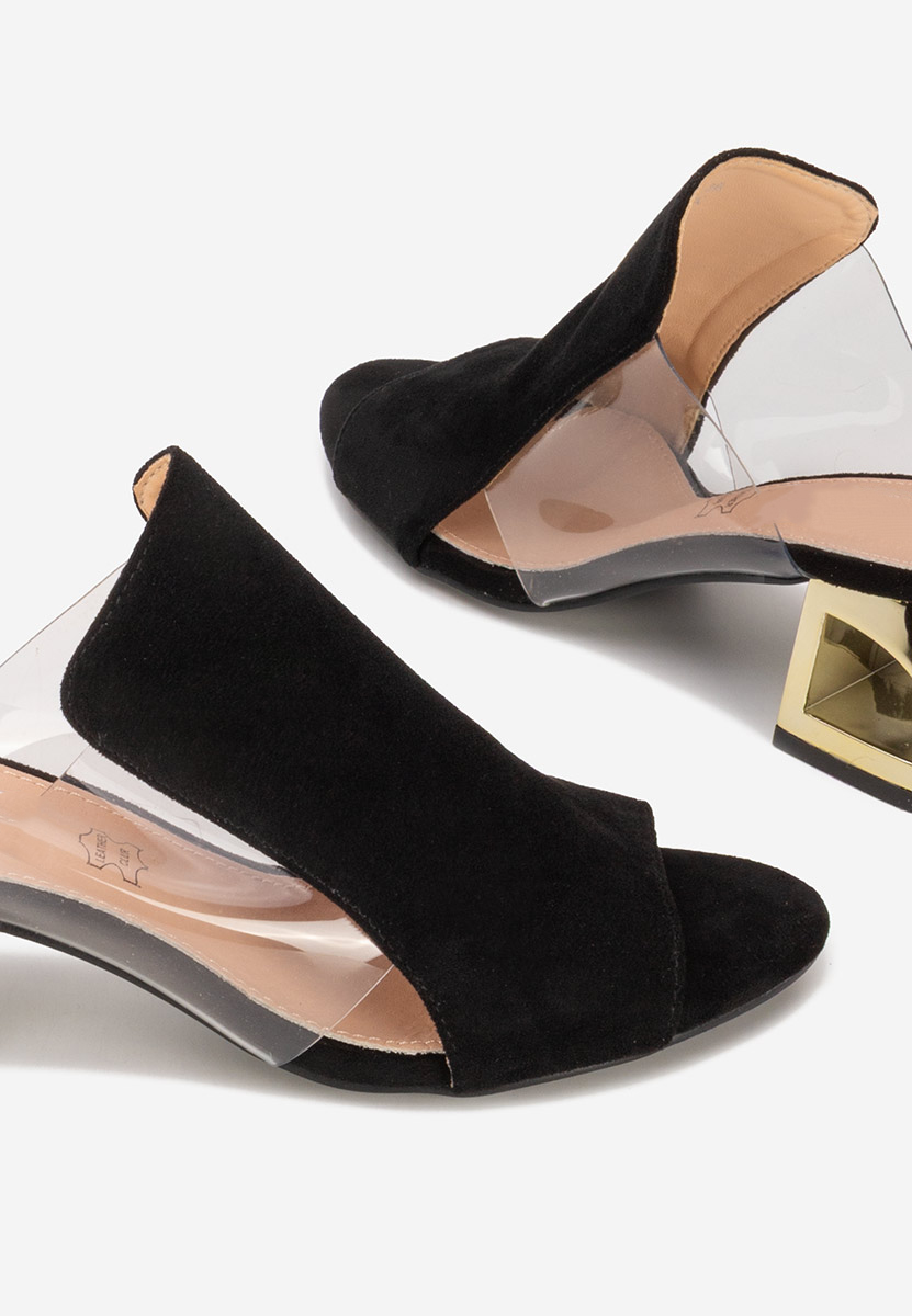 Papuče na petu Floriana crno