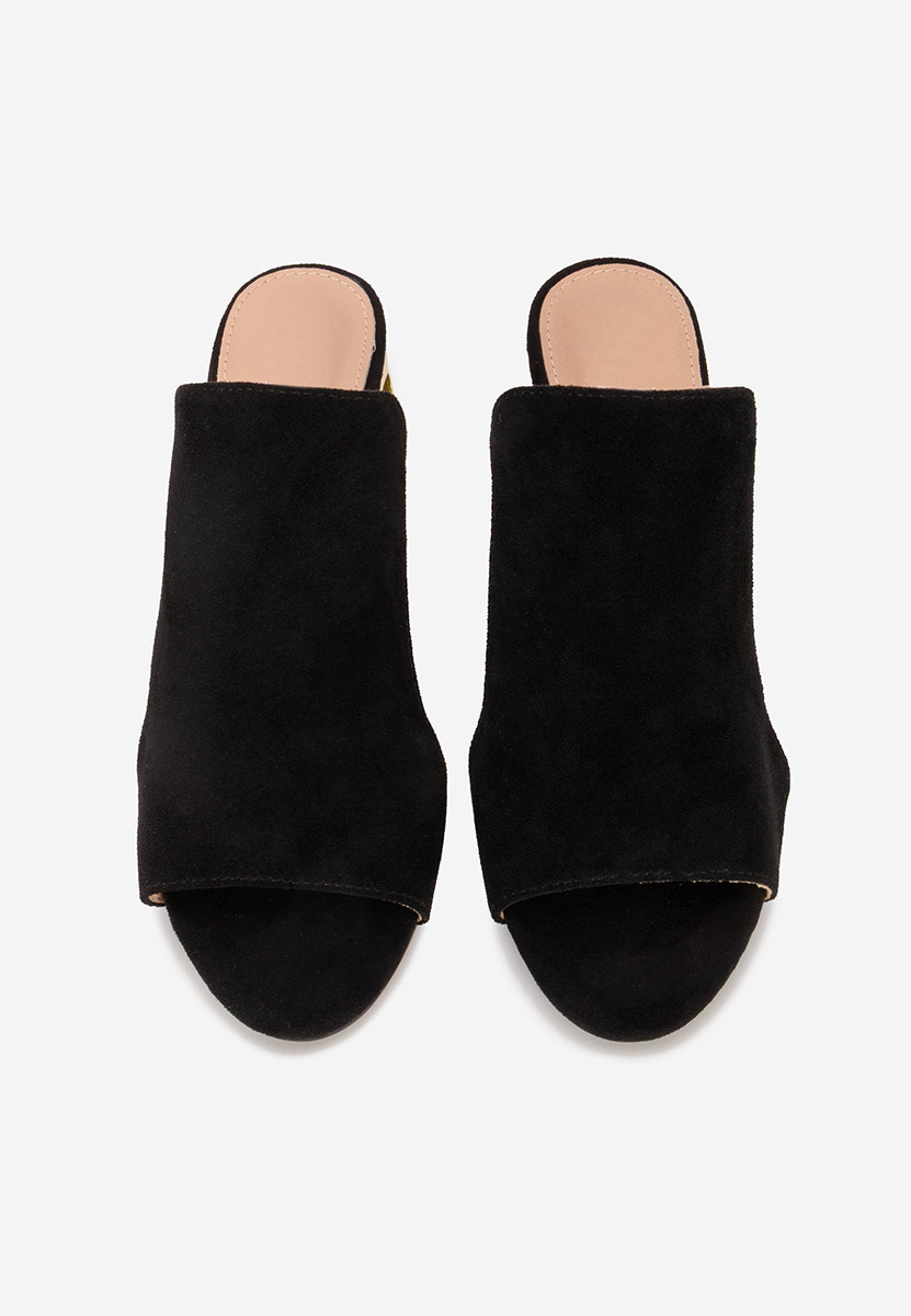 Papuče na petu Floriana crno