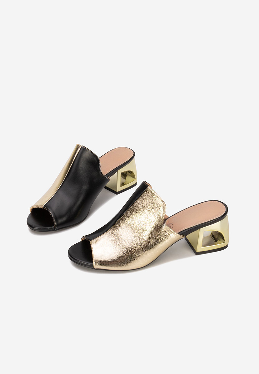 Papuče na petu Floriana V2 zlatno