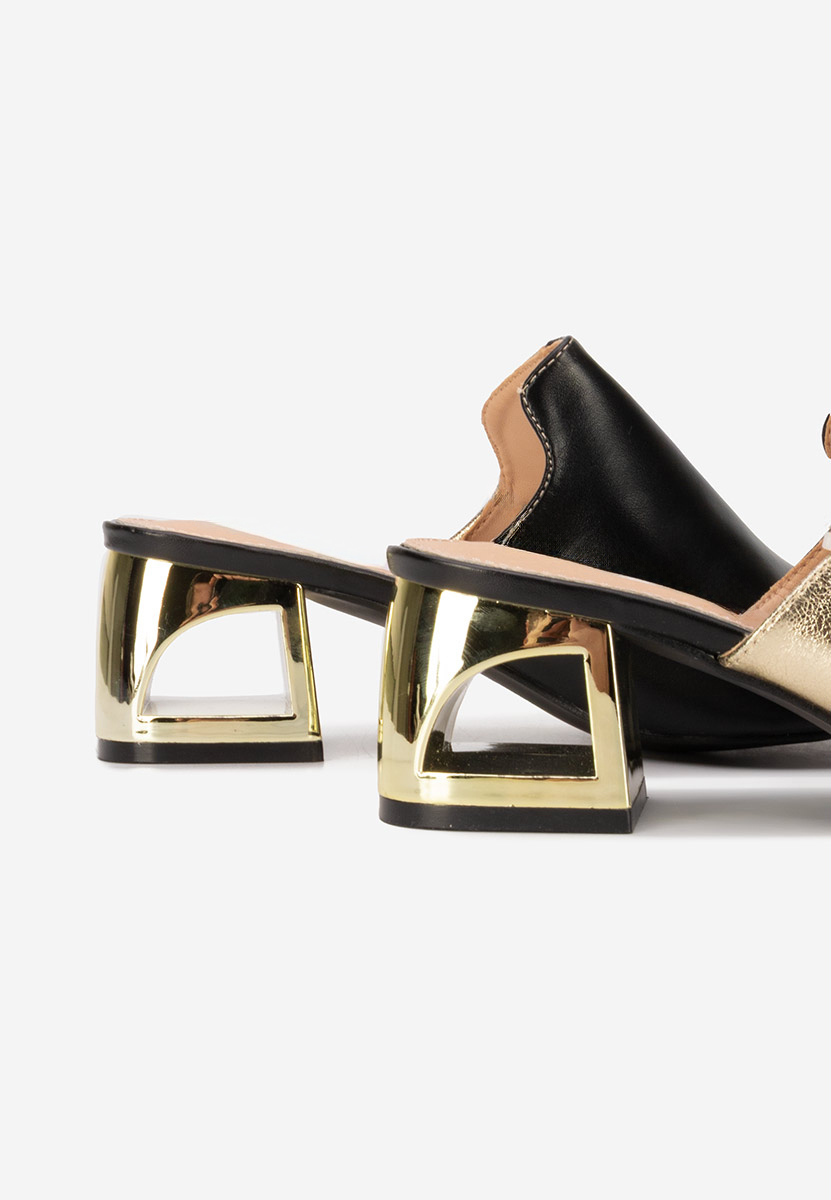 Papuče na petu Floriana V2 zlatno