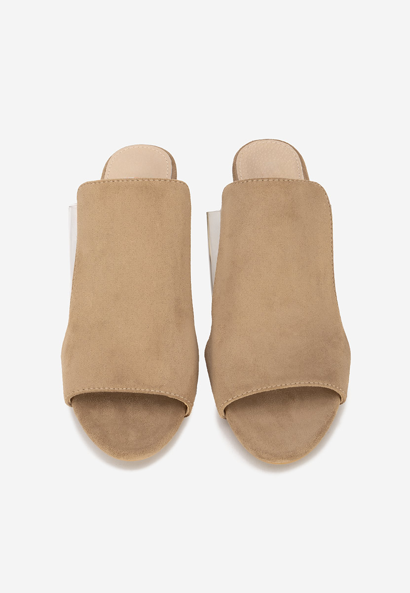 Papuče na petu Floriana kaki