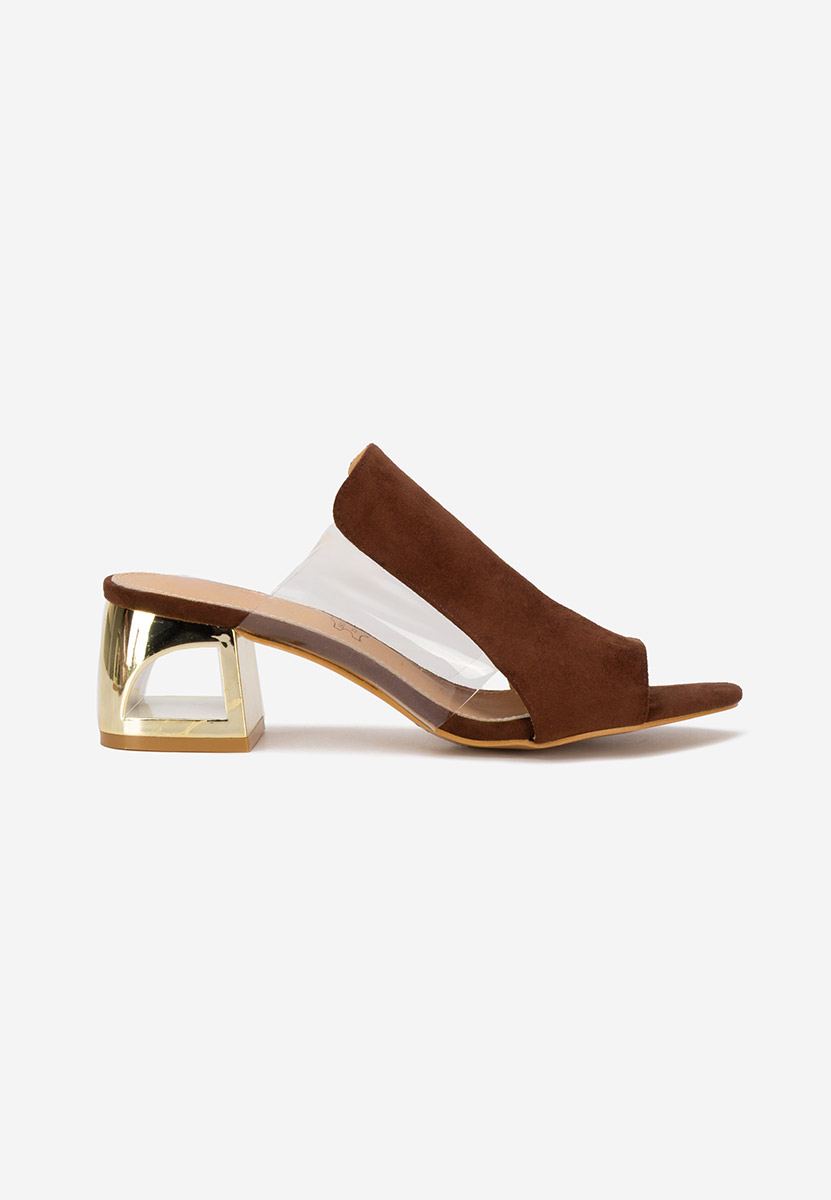 Papuče na petu Floriana braon