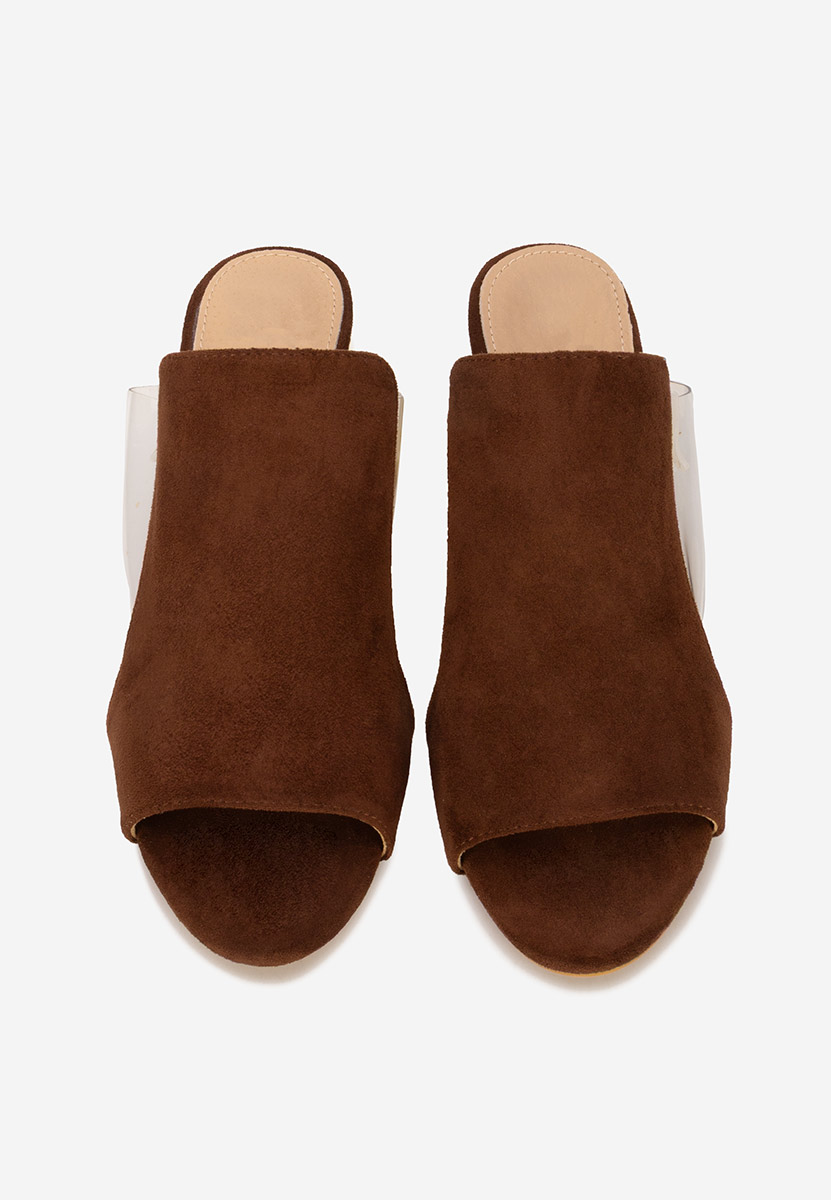 Papuče na petu Floriana braon