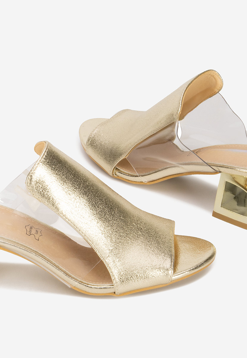 Papuče na petu Floriana zlatno