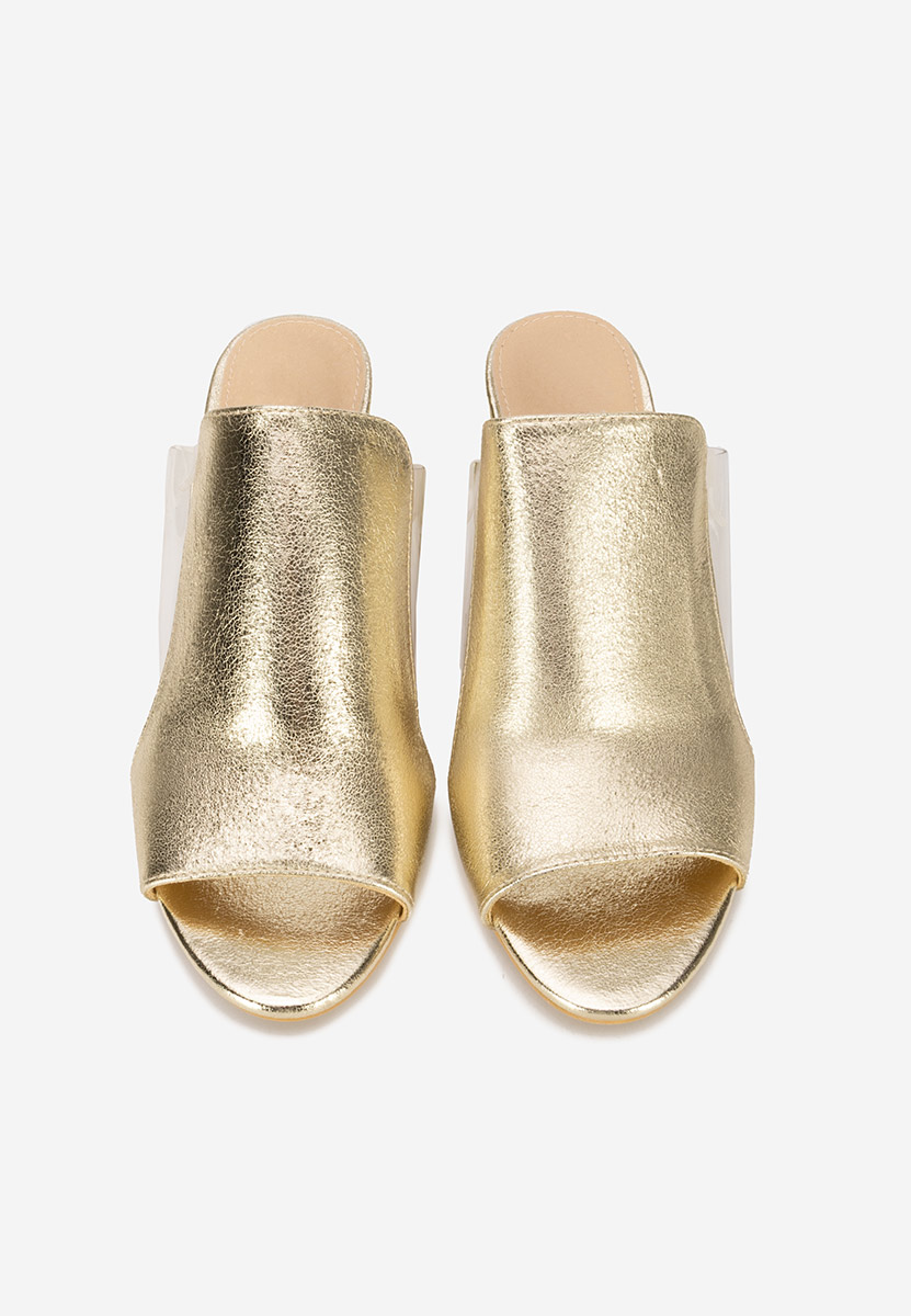 Papuče na petu Floriana zlatno