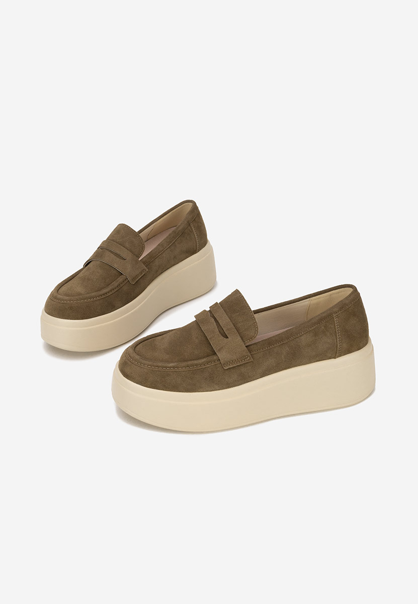 Mokasinke s platformom Herminia zeleno