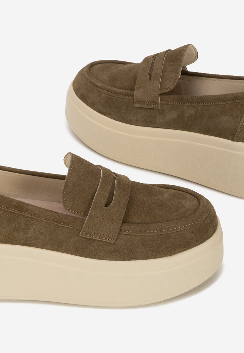 Mokasinke s platformom Herminia zeleno