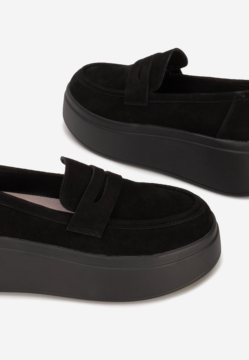 Mokasinke s platformom Herminia crno