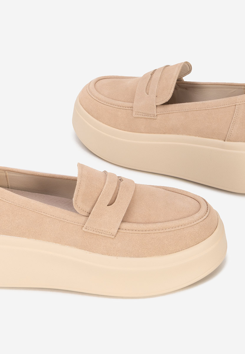 Mokasinke s platformom Herminia bež