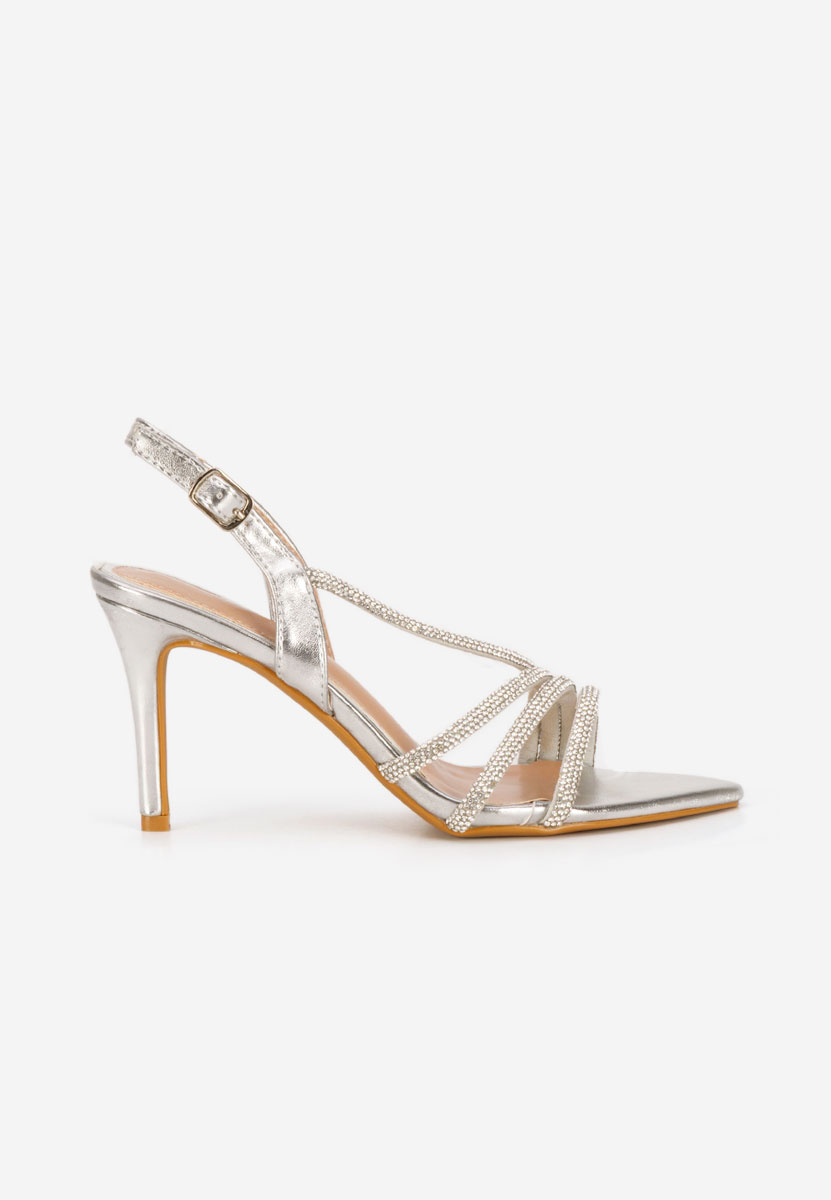 Ženske sandale elegantne Sorinia srebrno