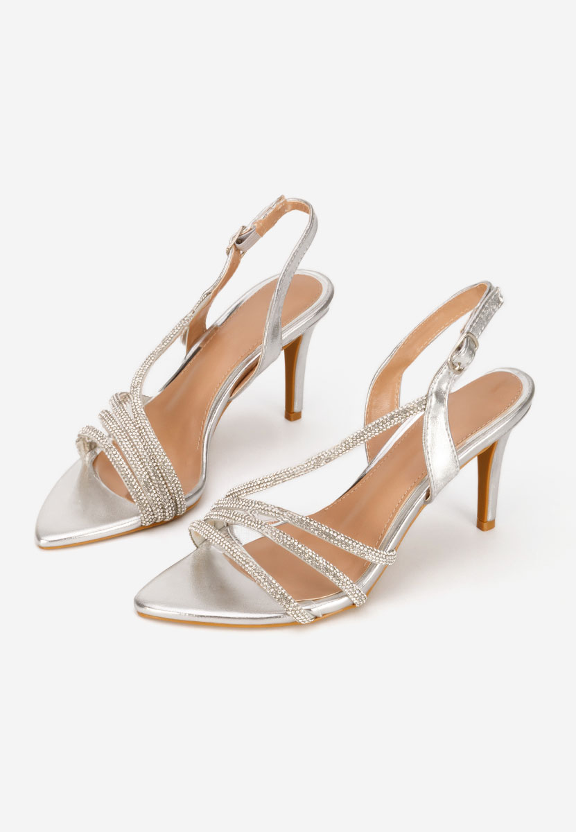 Ženske sandale elegantne Sorinia srebrno