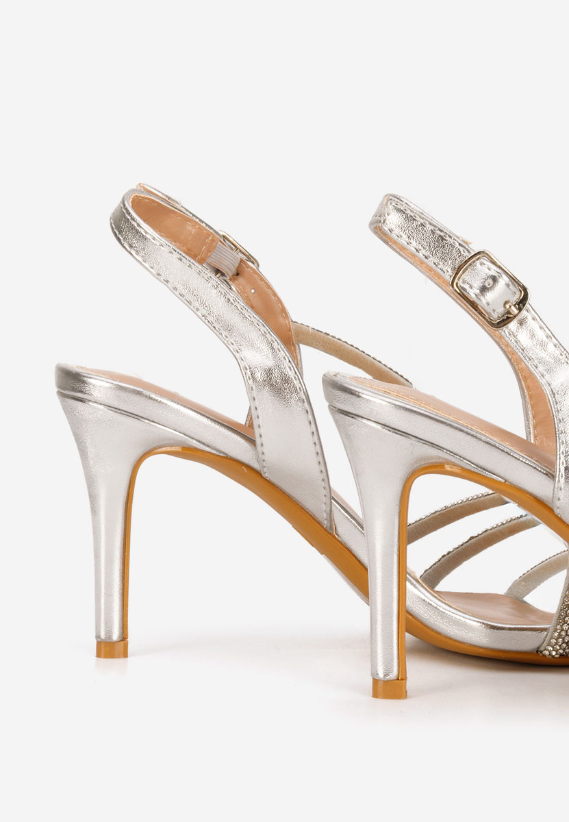 Ženske sandale elegantne Sorinia srebrno