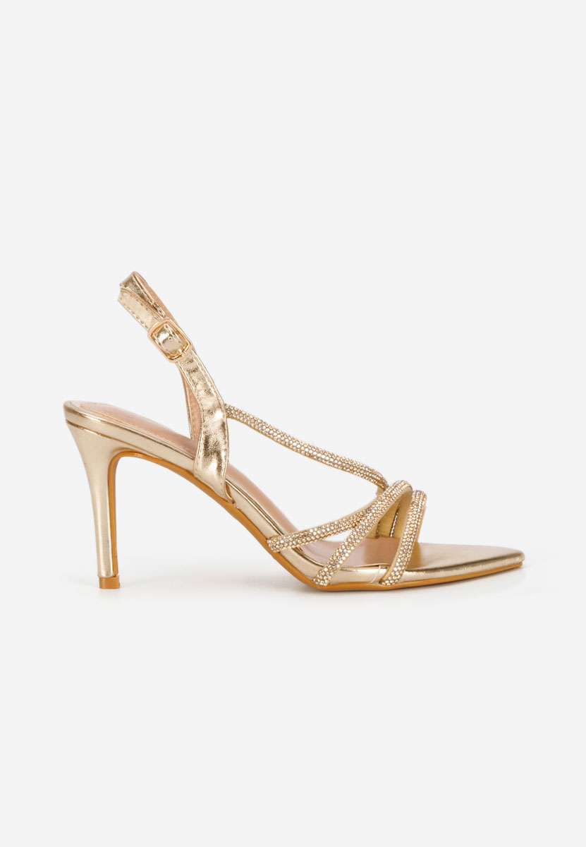 Ženske sandale elegantne Sorinia zlatno