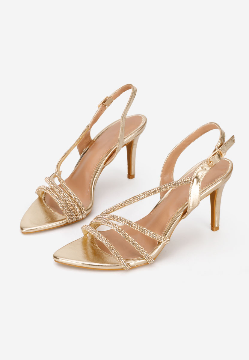 Ženske sandale elegantne Sorinia zlatno