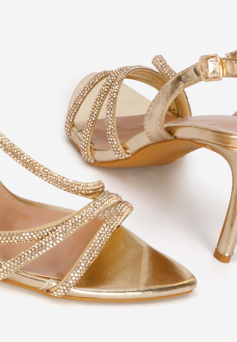 Ženske sandale elegantne Sorinia zlatno