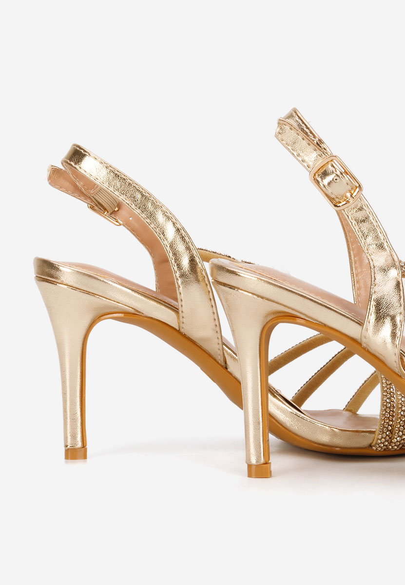 Ženske sandale elegantne Sorinia zlatno