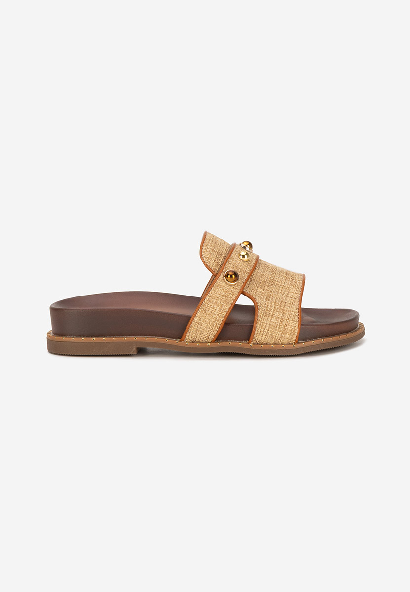Papuče cu talpa inalta Raniella kaki