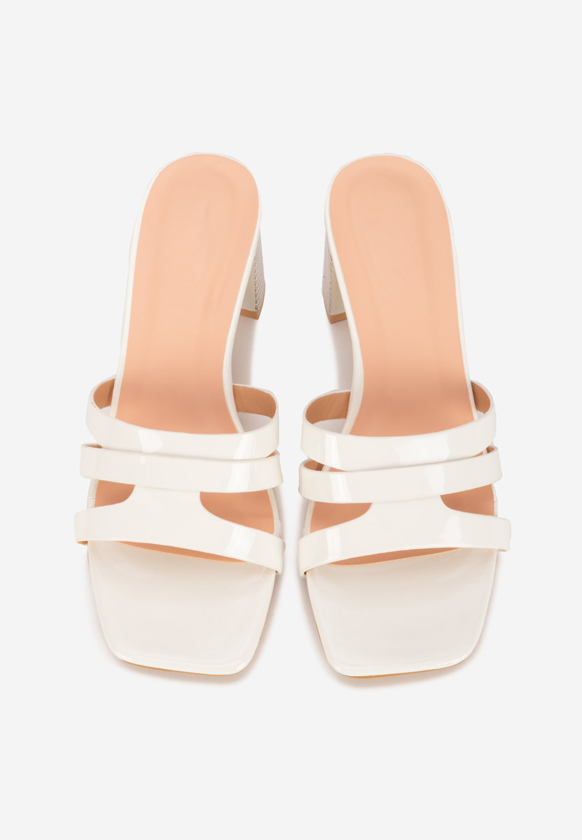 Papuče na petu Genoveva bijele