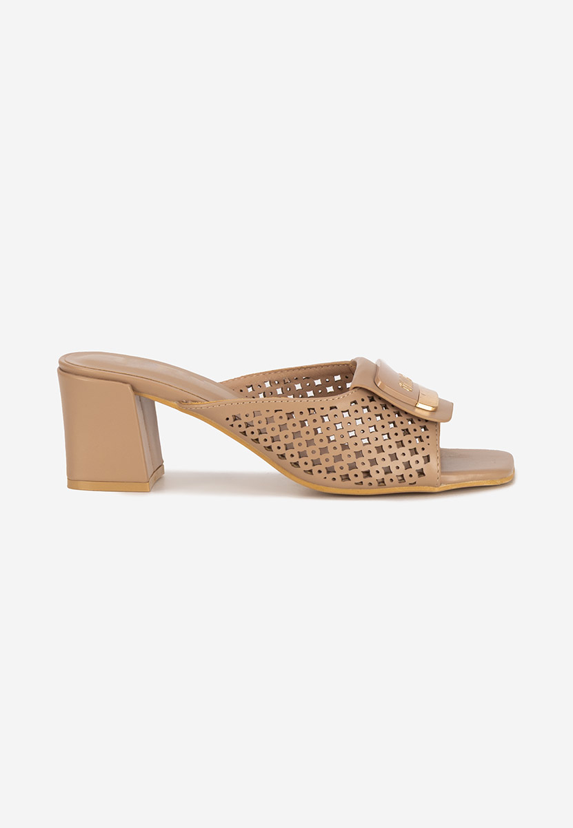 Papuče na petu Carmenia kaki