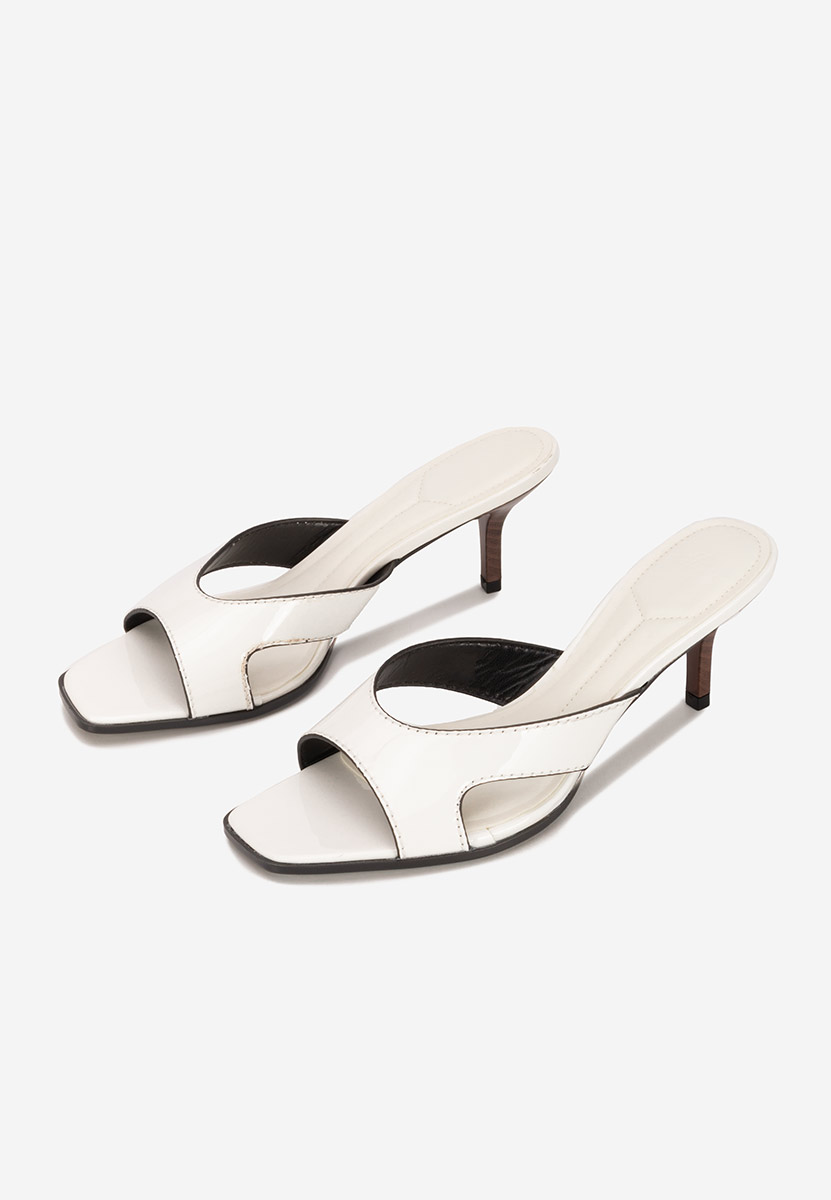 Papuče na petu Zinadia bijele