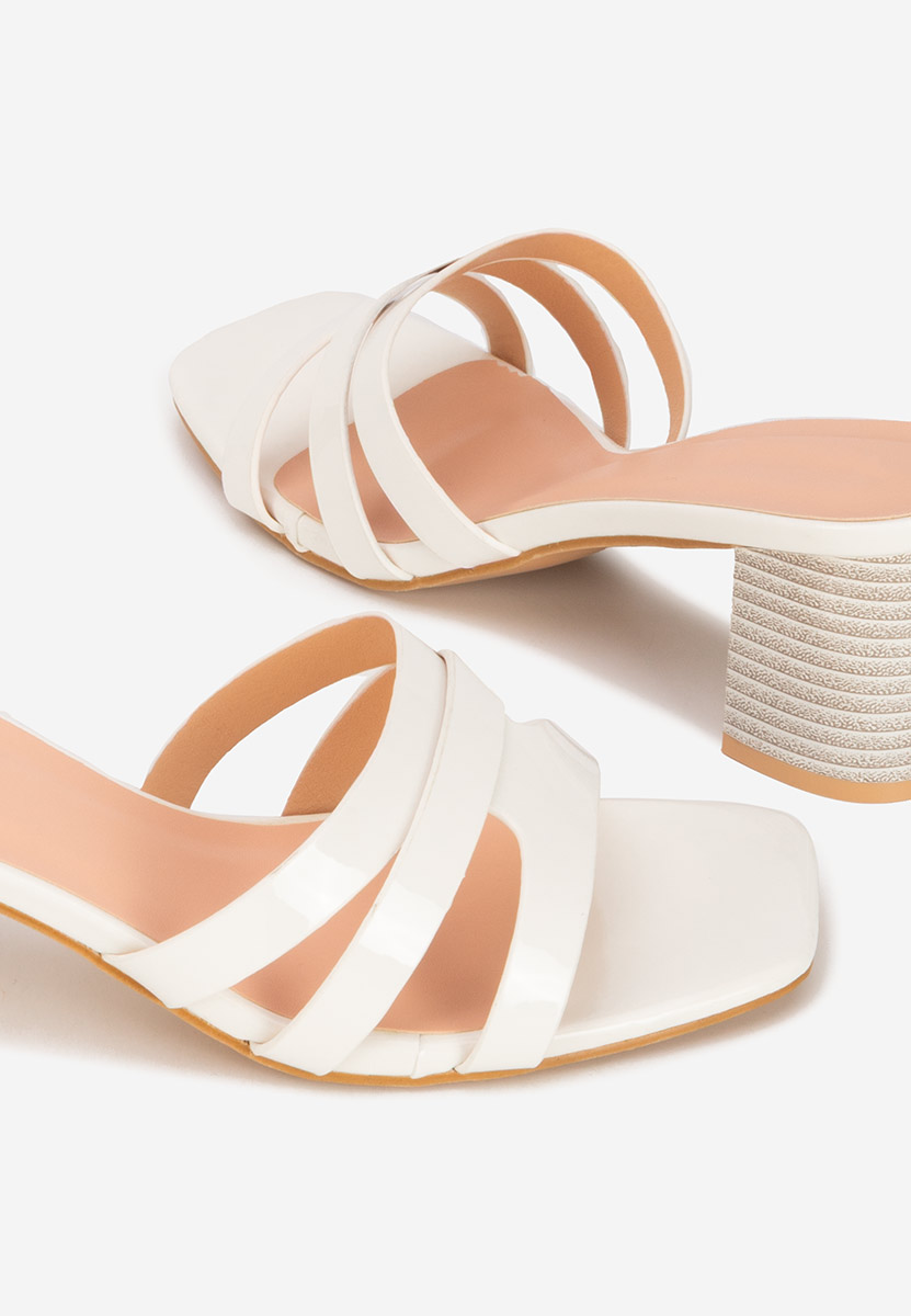 Papuče na petu Genoveva bijele