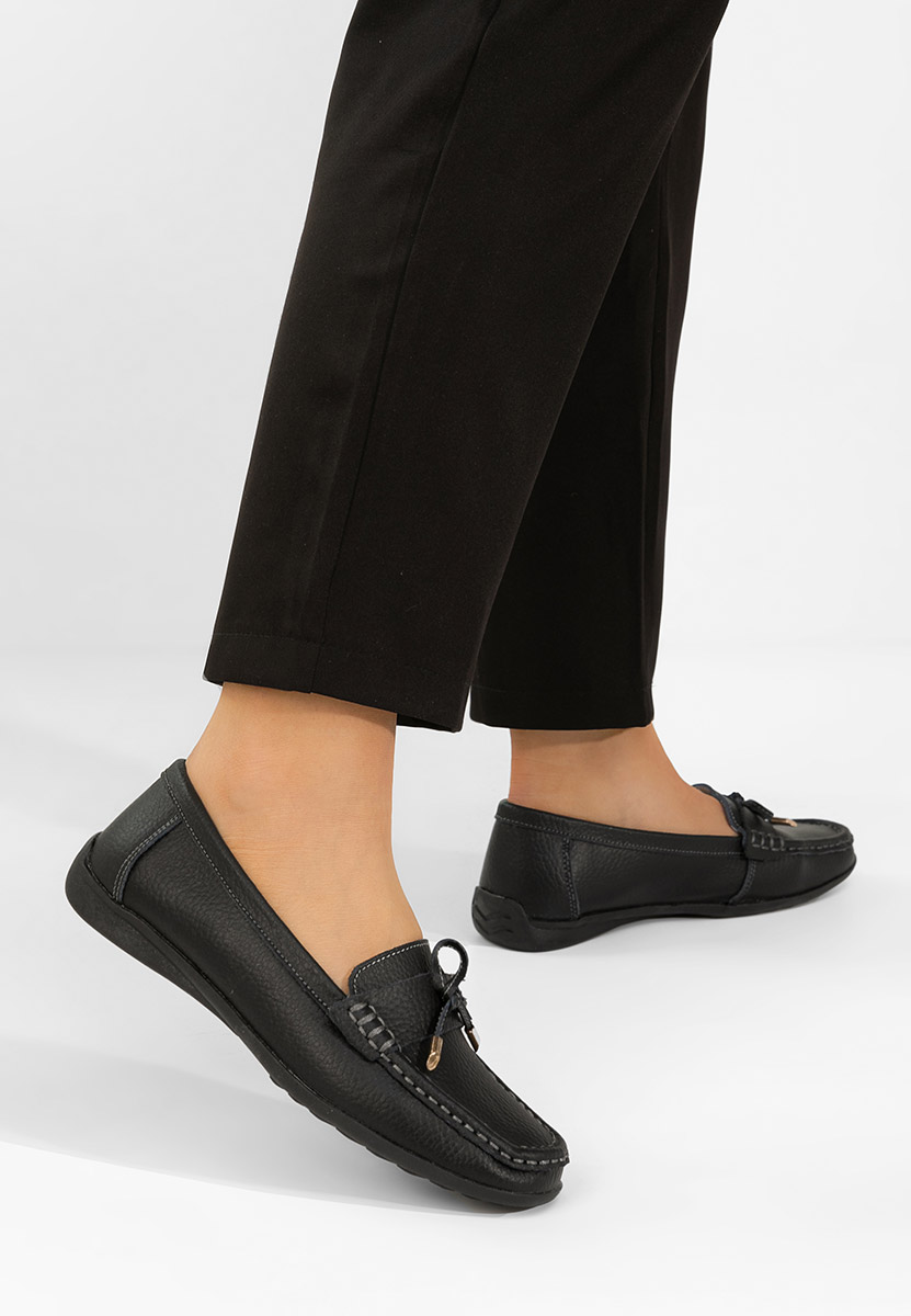 Mokasinke od prirodne kože Nemesia crno