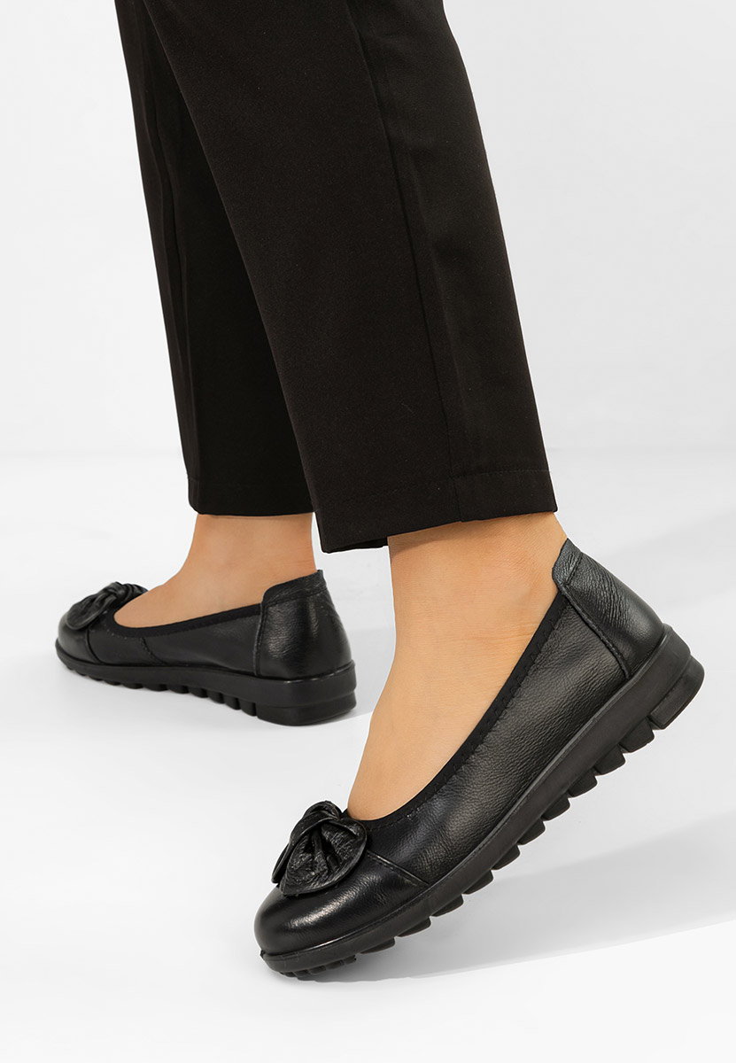 Balerinke od prirodne kože Giuliena crno