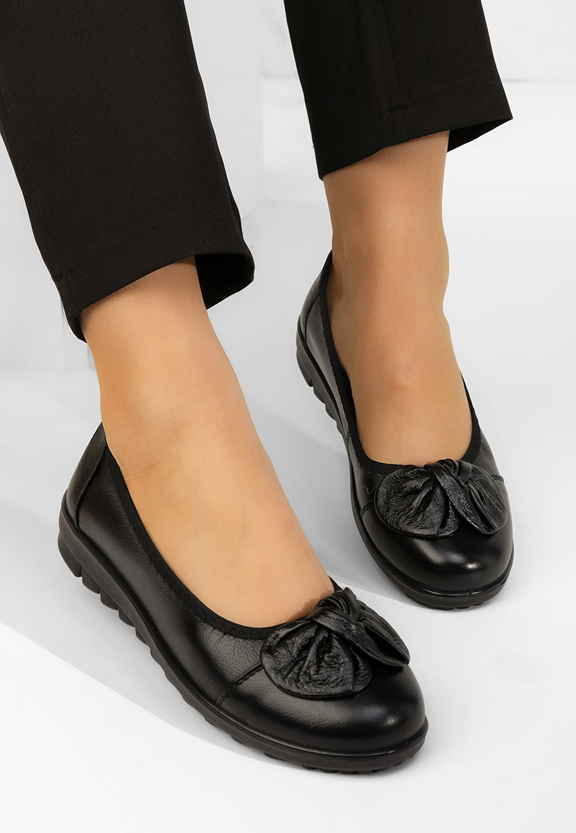 Balerinke od prirodne kože Giuliena crno