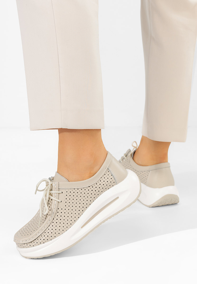 Mokasinke od prirodne kože Eveliana bež