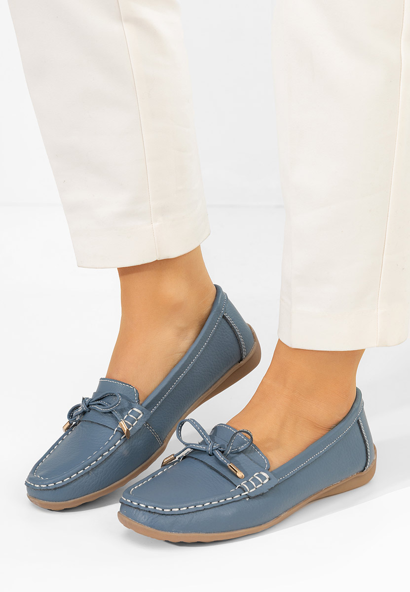 Mokasinke od prirodne kože Nemesia plavi