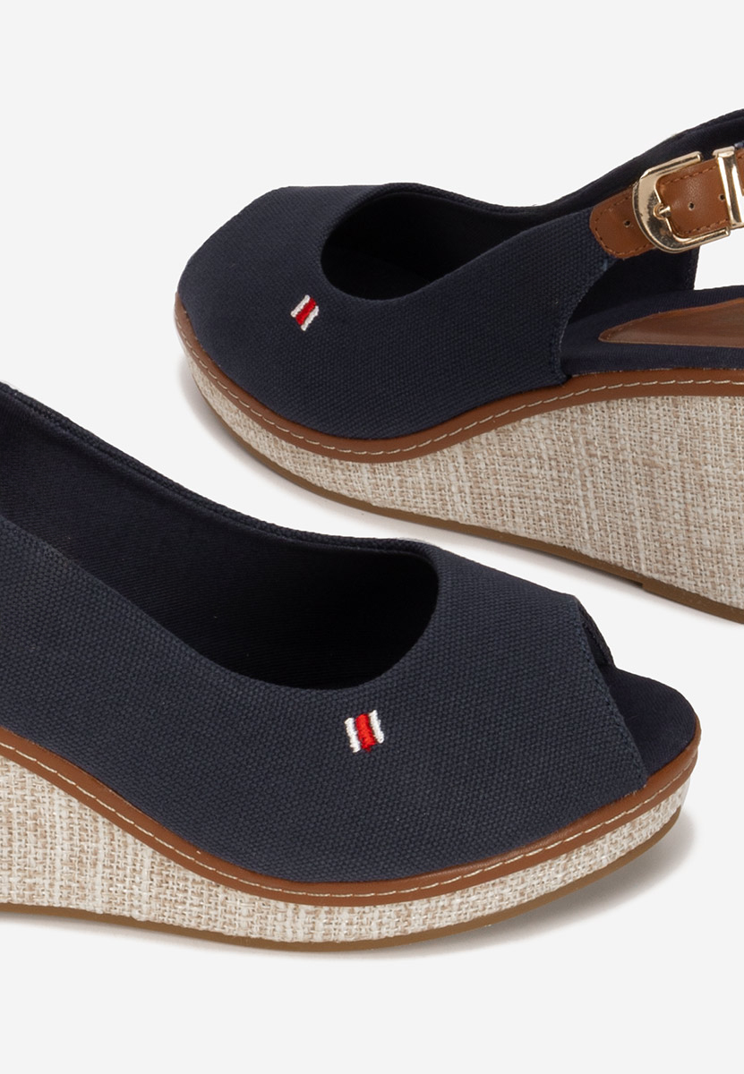 Sandale s platformom Carolla plavo navy