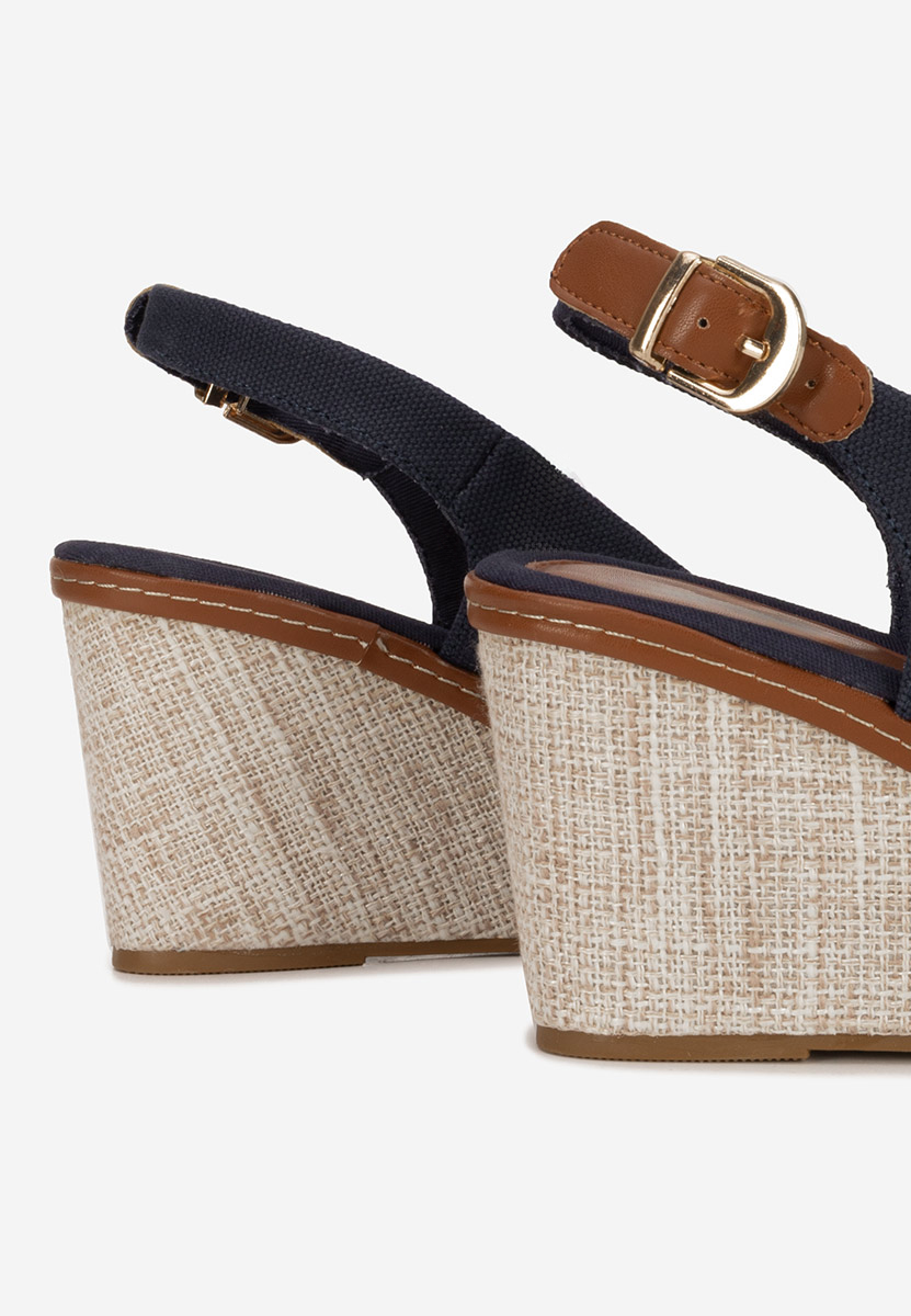 Sandale s platformom Carolla plavo navy