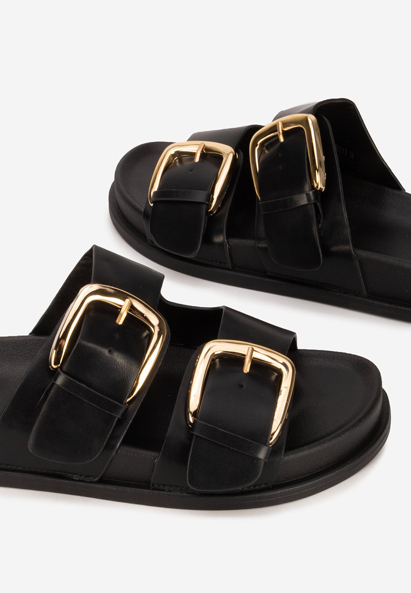 Papuče za ženske Teodia crno