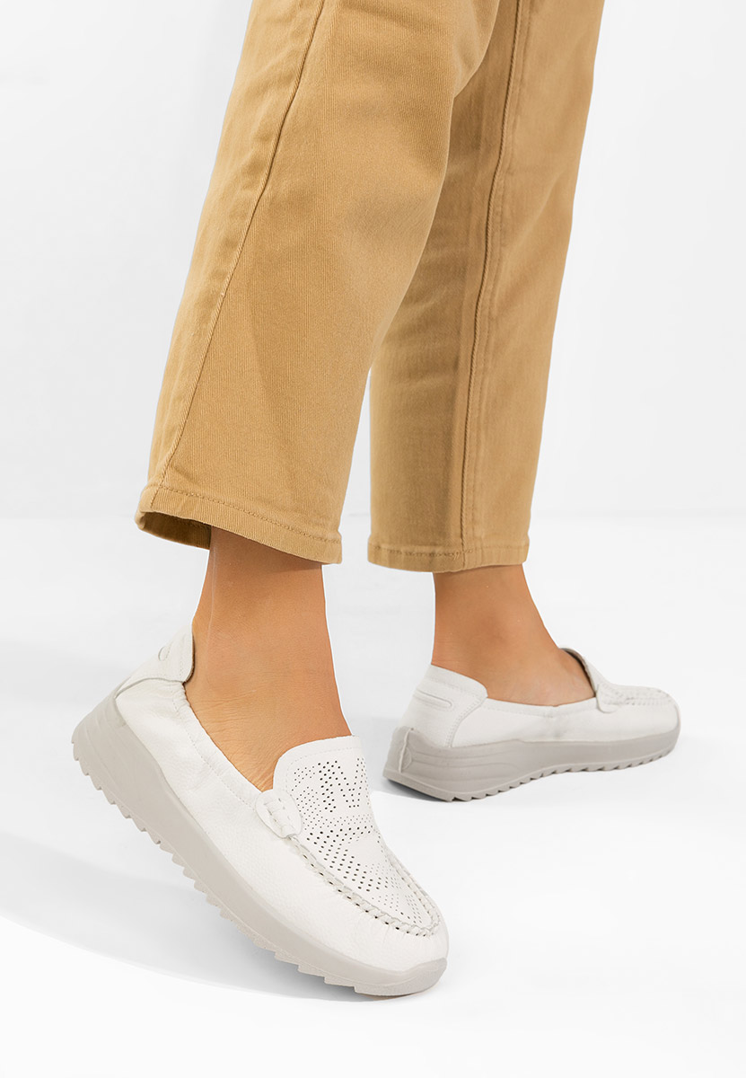 Ženske mokasinke Suzy bijele