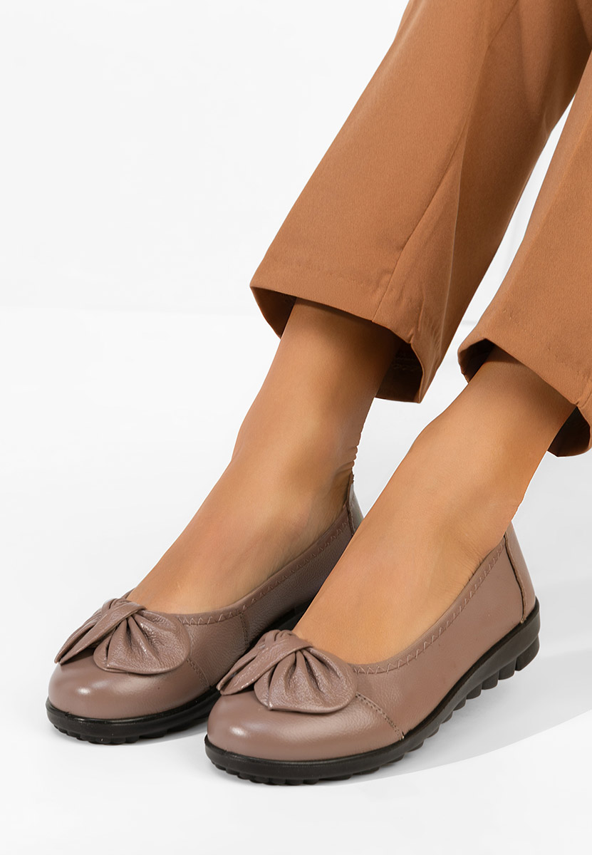 Balerinke od prirodne kože Giuliena V2 braon