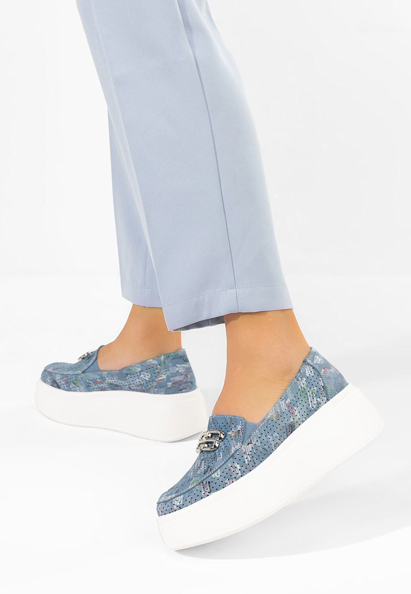 Mokasinke od prirodne kože Brinleya plavi