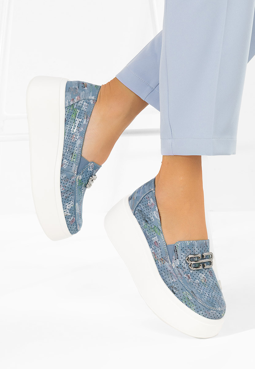 Mokasinke od prirodne kože Brinleya plavi