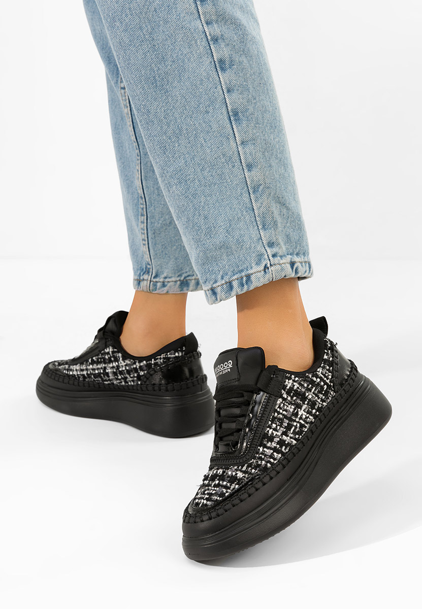 Ženske Kožne tenisice Elvia crno