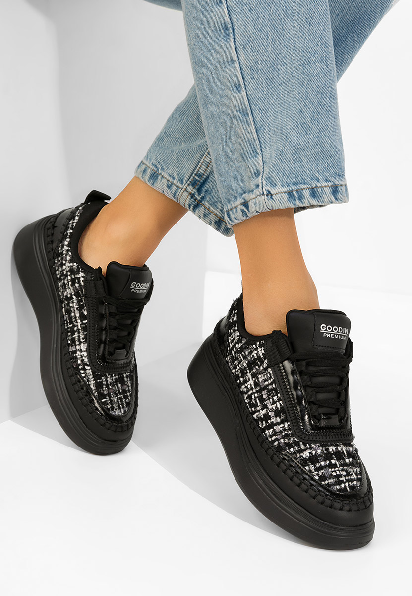 Ženske Kožne tenisice Elvia crno