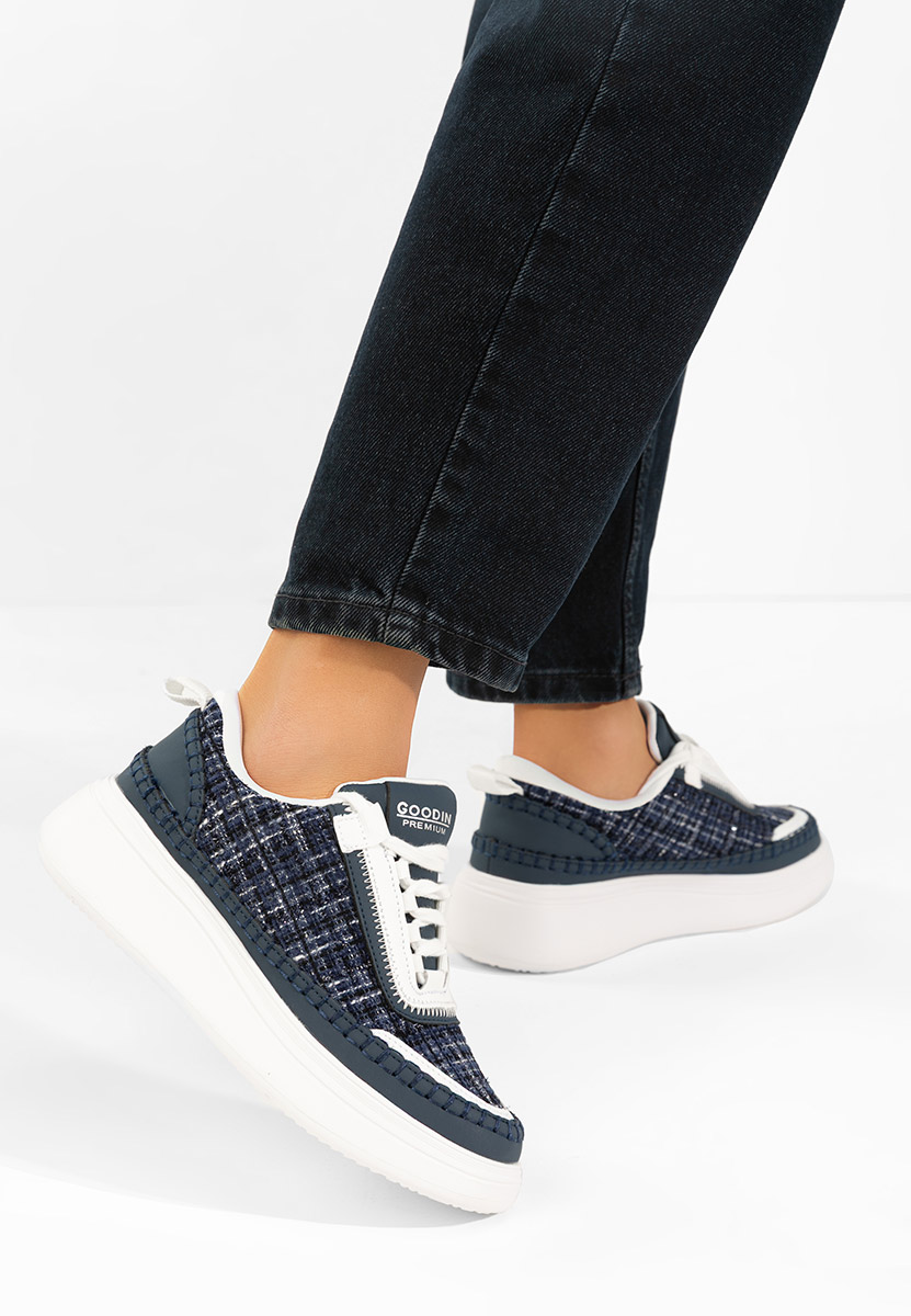 Ženske Kožne tenisice Elvia plavo navy