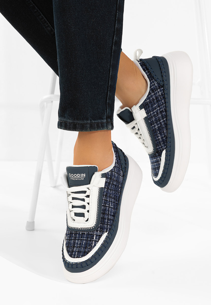 Ženske Kožne tenisice Elvia plavo navy