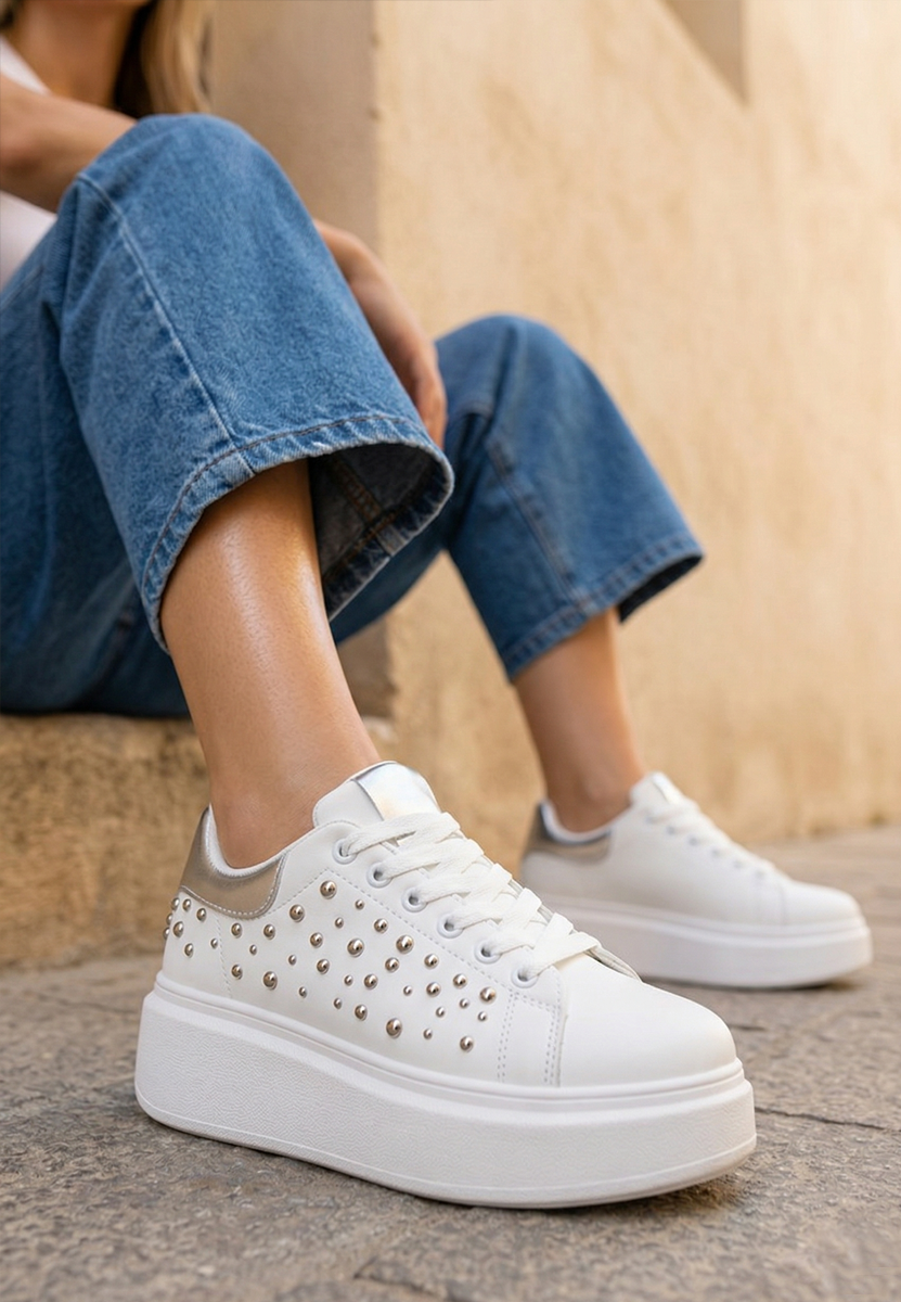 Tenisice sa platformom Lindalia V2 bijele