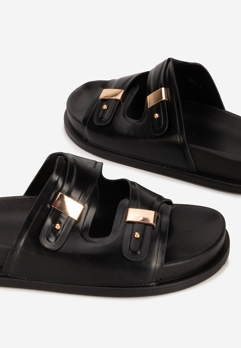 Papuče s platformom Carmenta crno