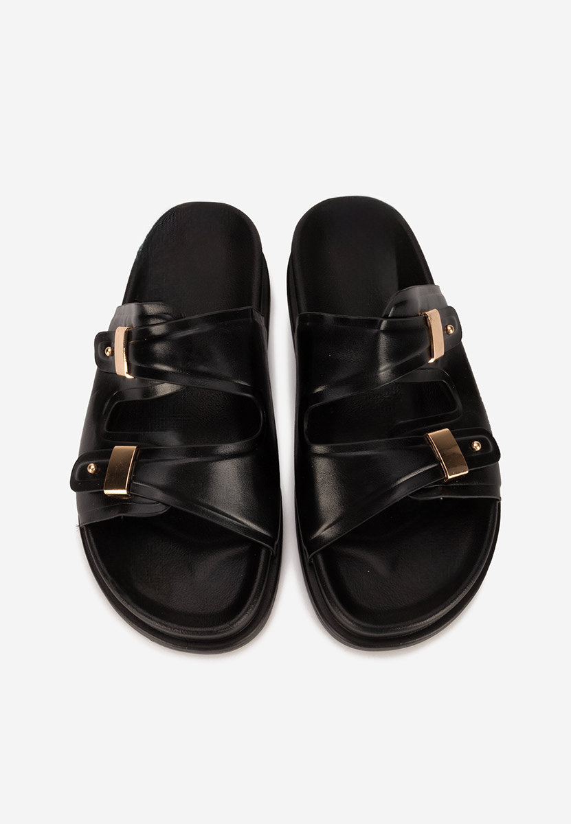 Papuče s platformom Carmenta crno