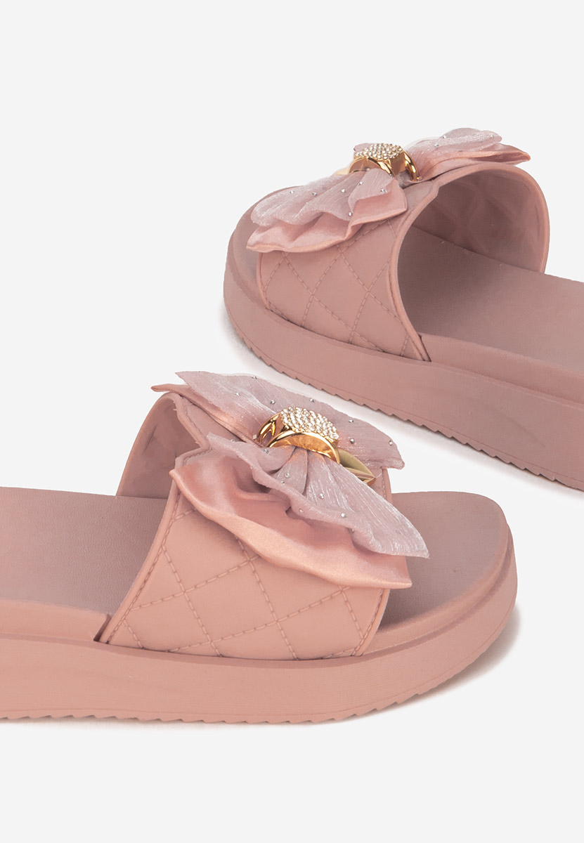 Papuče s platformom Karmelita ružičasto