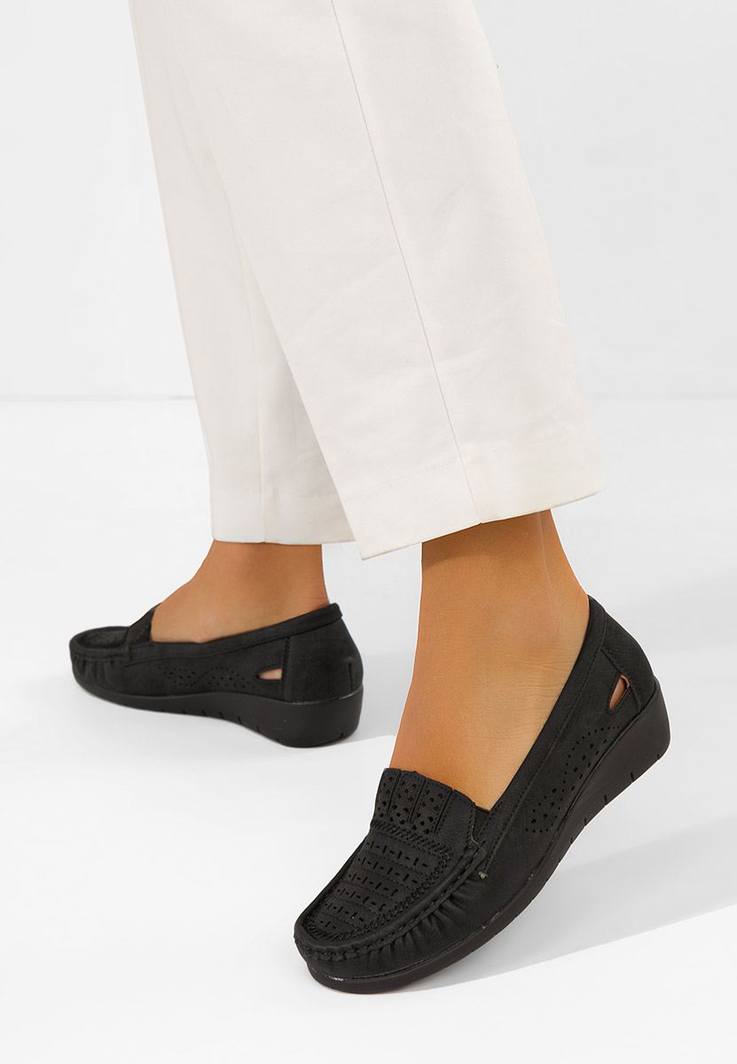 Ženske mokasinke Genovia crno