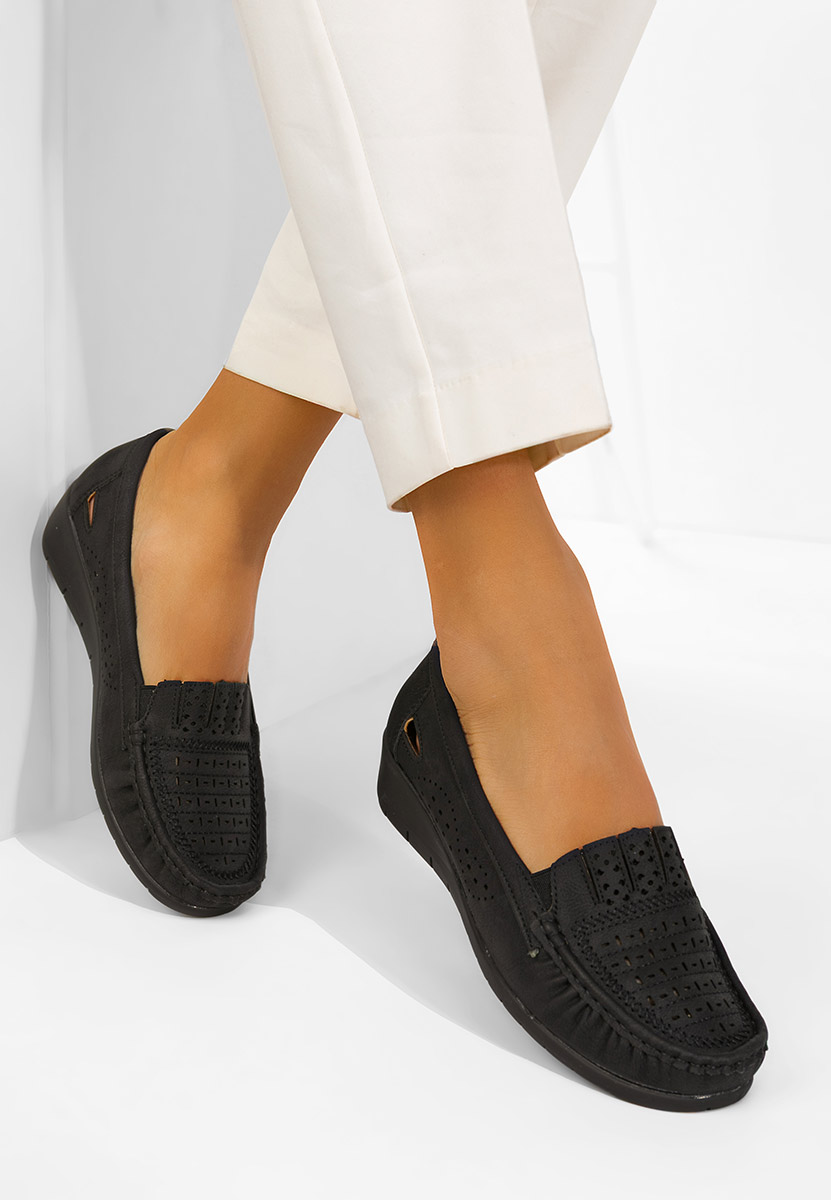 Ženske mokasinke Genovia crno